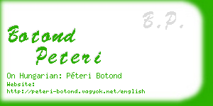 botond peteri business card