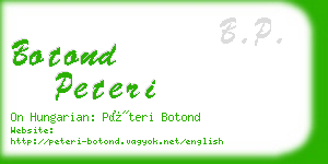 botond peteri business card